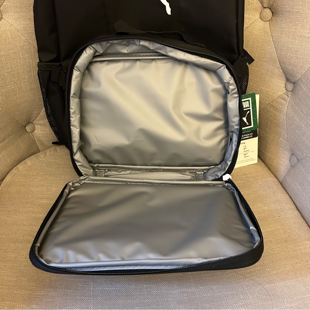 {PUMA} black and white full size backpack NWT - Picture 8 of 8